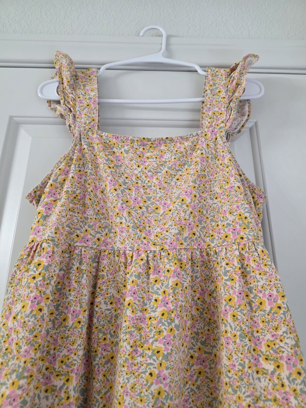 Universal Thread Pink Floral Ruffle Strap Midi Dress - Picture 3 of 5